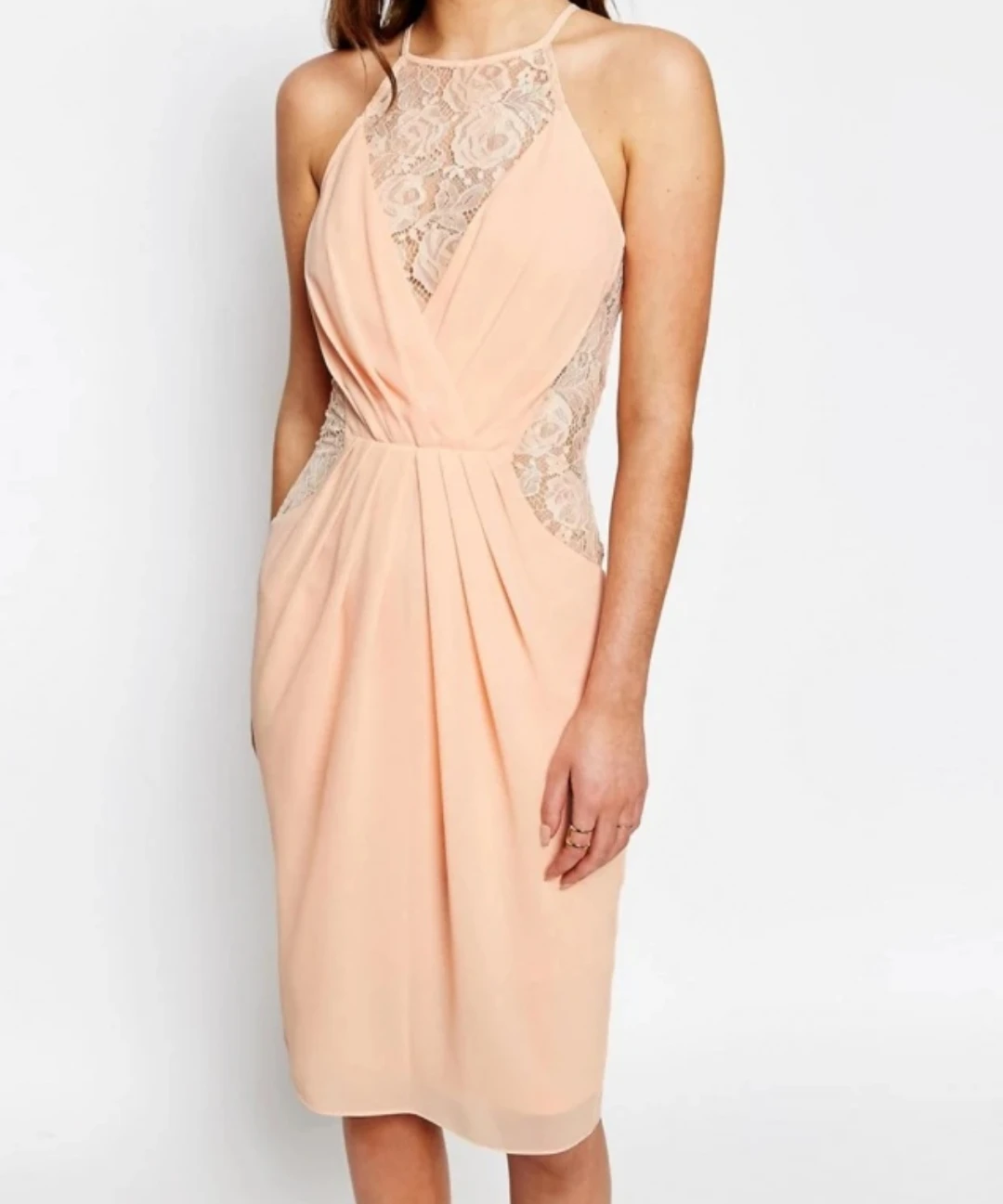 TFNC London Peach Lace Dress - photo 3