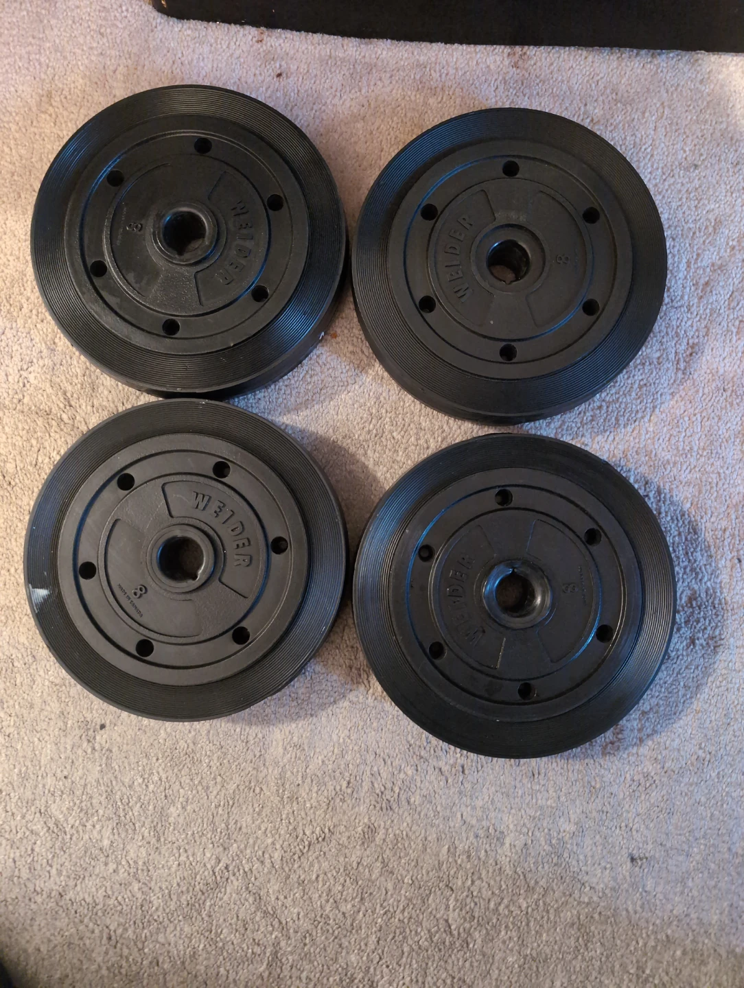 ❤️ Weider 8 lb Weight Plates - Set of 4