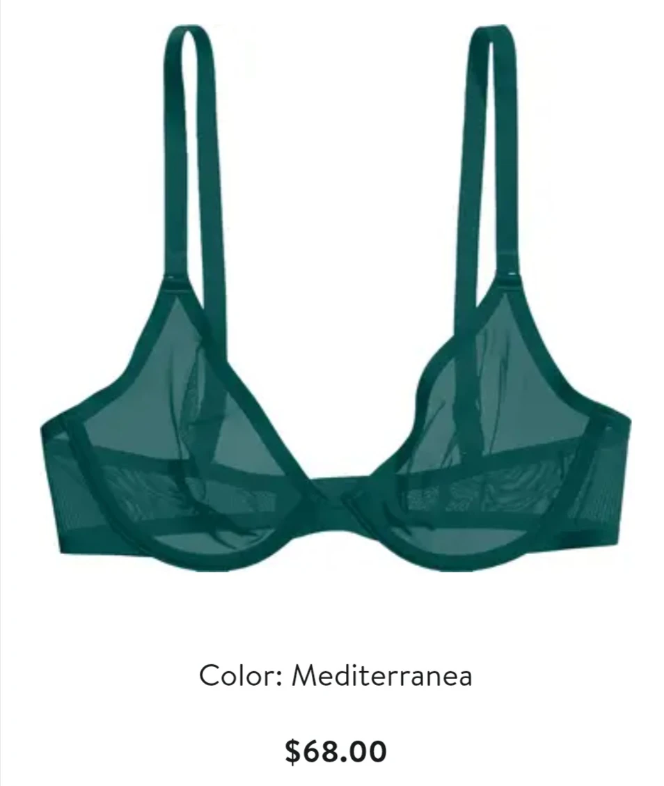 CUUP The Plunge Bra Mediterranea, Size L, A-C  Cup