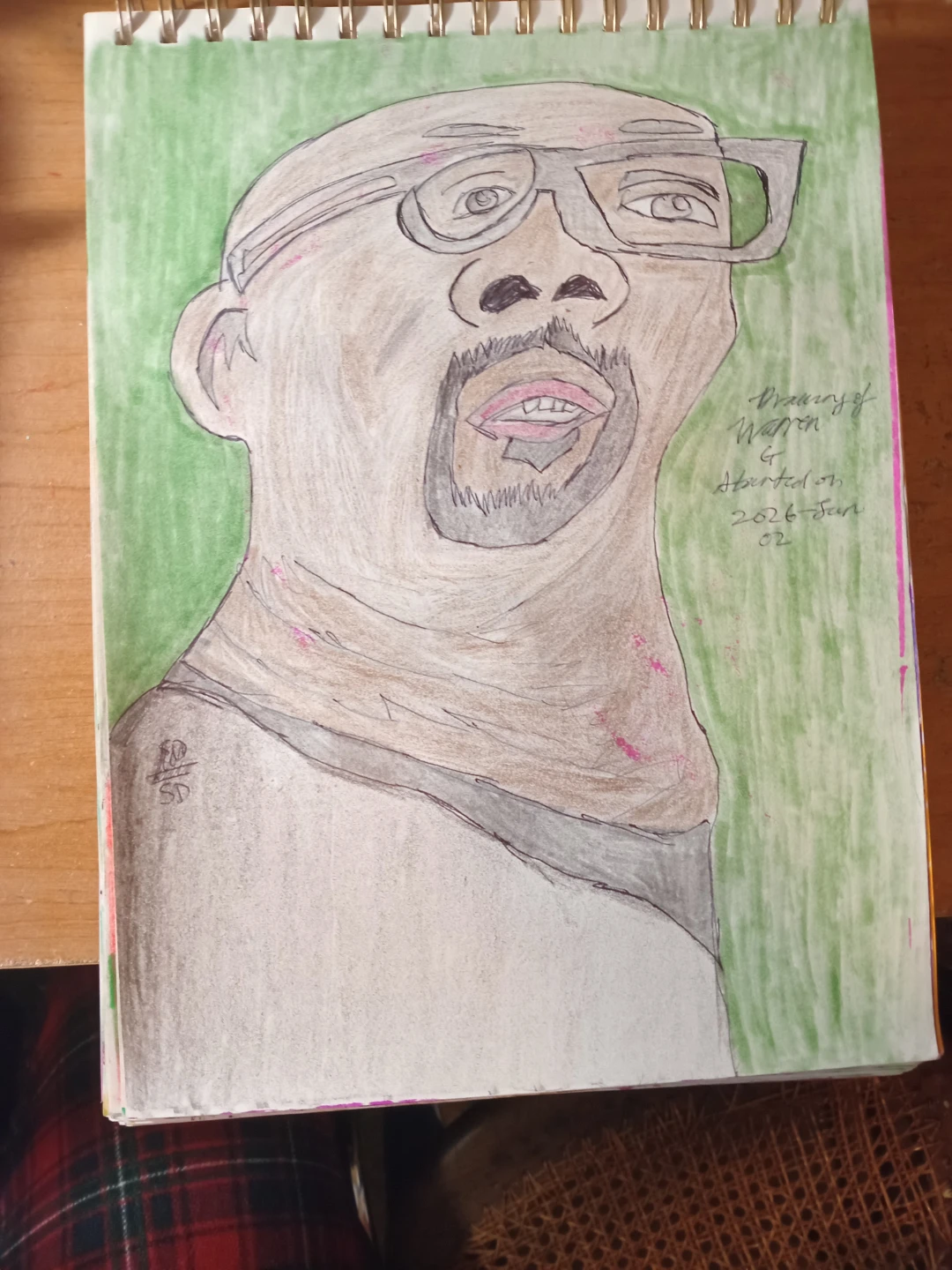 Warren G Black Guy Caricature Drawing  by Custom Artist Sherwin - photo 3