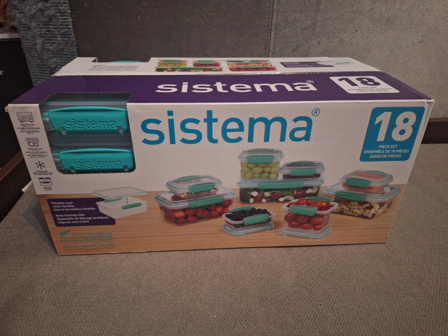 NEW Sistema 18 Piece Food Storage Set