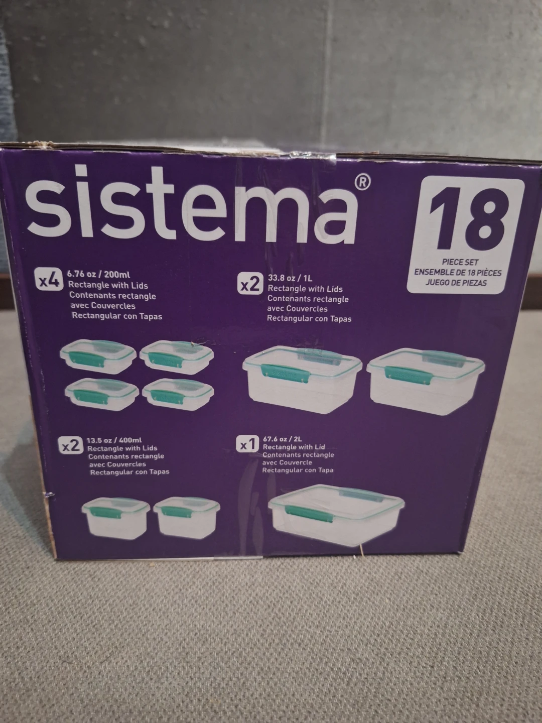 NEW Sistema 18 Piece Food Storage Set - photo 4