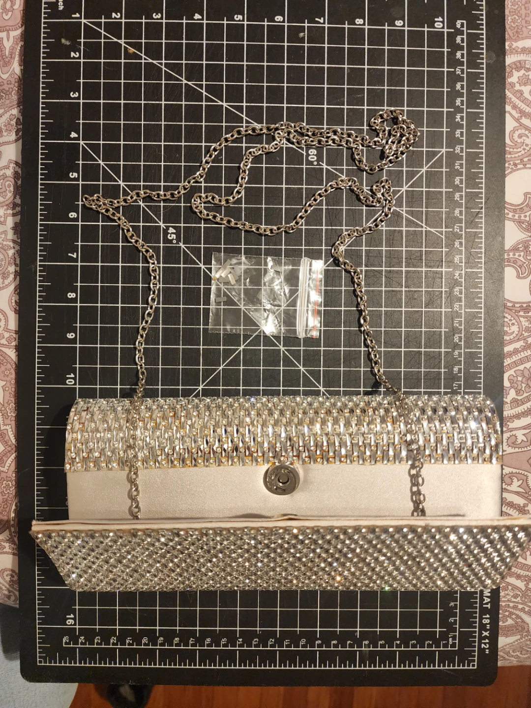 Aldo Silver Embellished Clutch Purse - photo 2