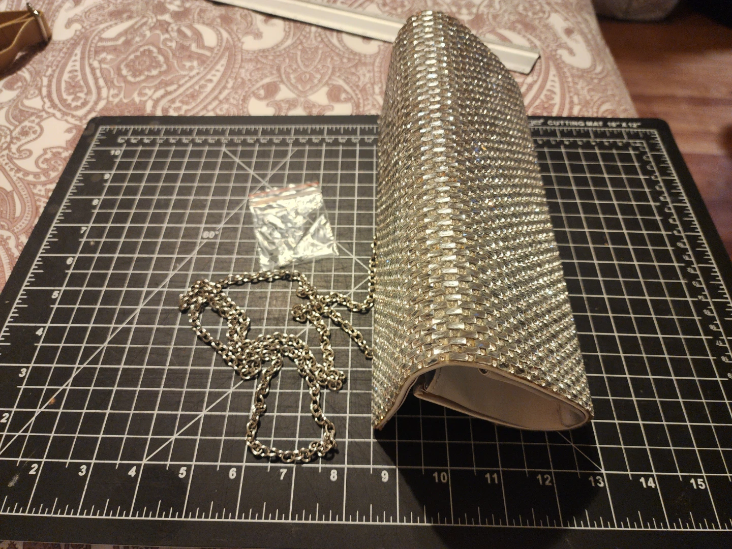 Aldo Silver Embellished Clutch Purse - photo 5