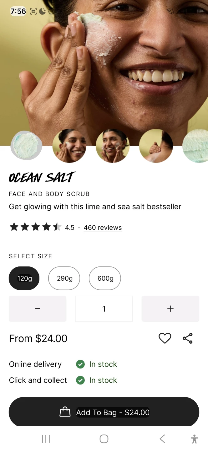 Lush Ocean Salt Face and Body Scrub 120g