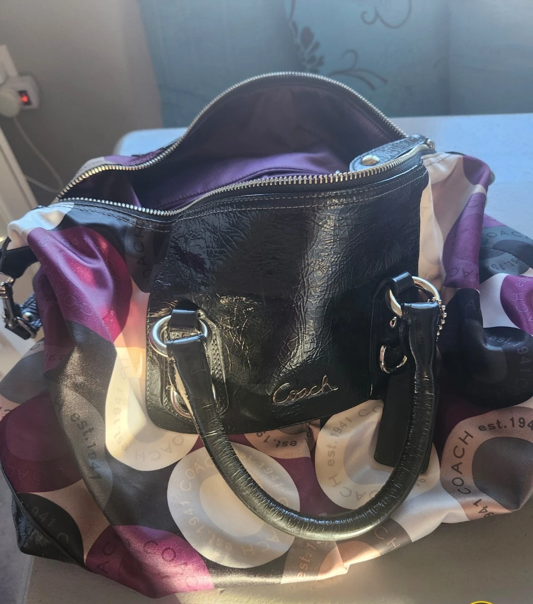 Coach Black & Purple Ladies Purse - photo 4