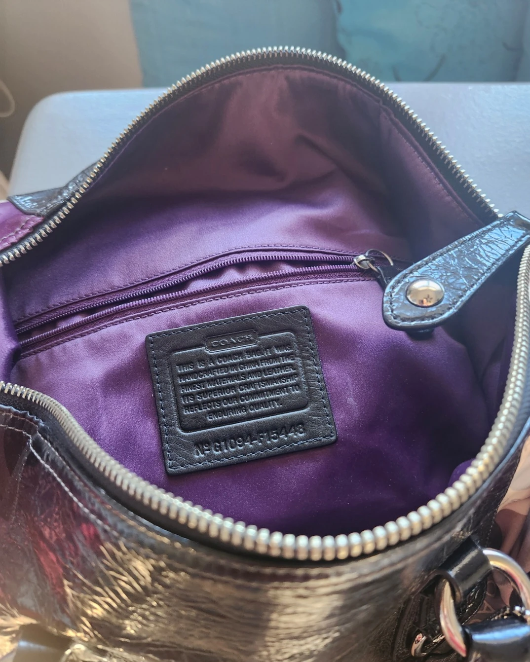 Coach Black & Purple Ladies Purse - photo 5