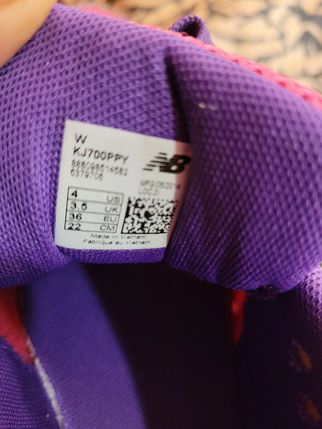 New Balance KJ700PPY Running Shoes - Pink/Purple Size 4 - photo 3
