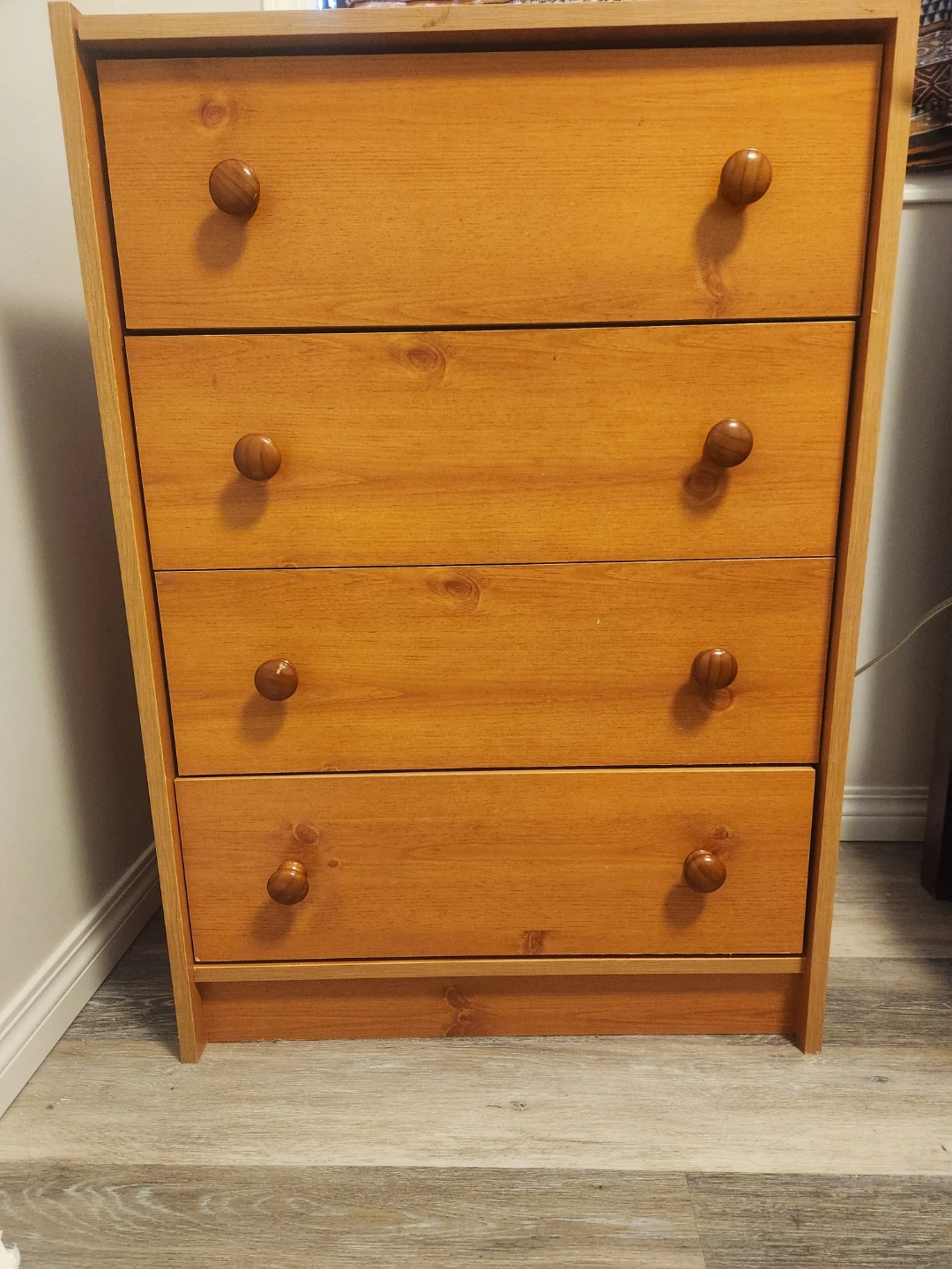 Wooden 4-Drawer Dresser