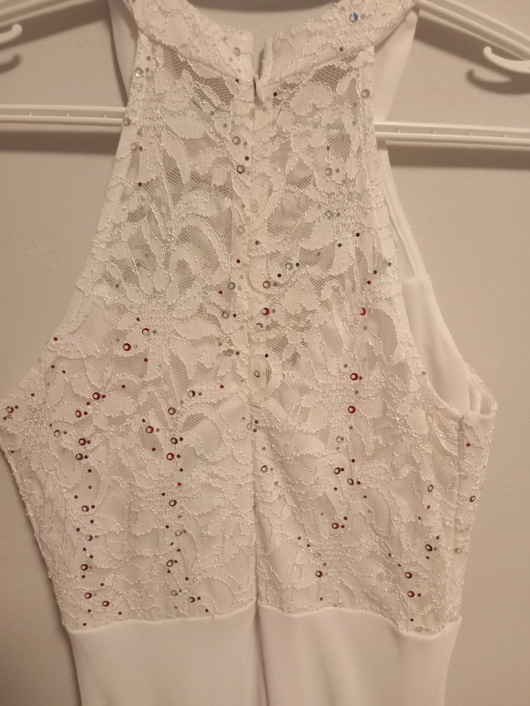 White Lace Halter Maxi Dress - photo 4