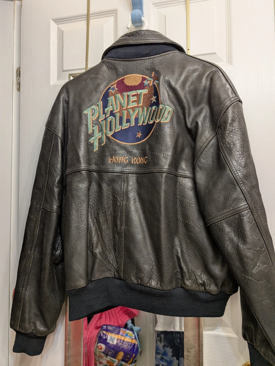 Planet Hollywood Hong Kong Leather Bomber Jacket Large - photo 3