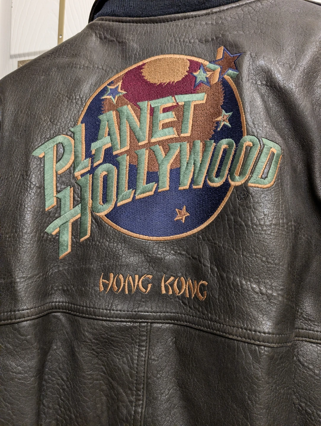 Planet Hollywood Hong Kong Leather Bomber Jacket Large - photo 4