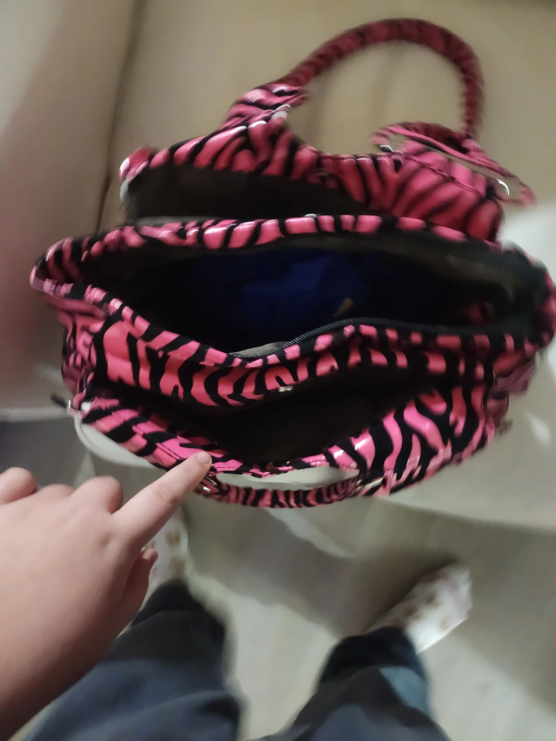 Pink and Black Zebra Print Handbag - photo 2