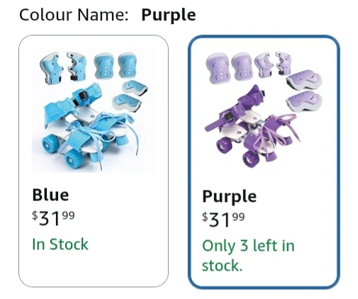 🥕 NEW!  MOMSBIEND Purple Adjustable Roller Skates (Size 6C-12C) - photo 2