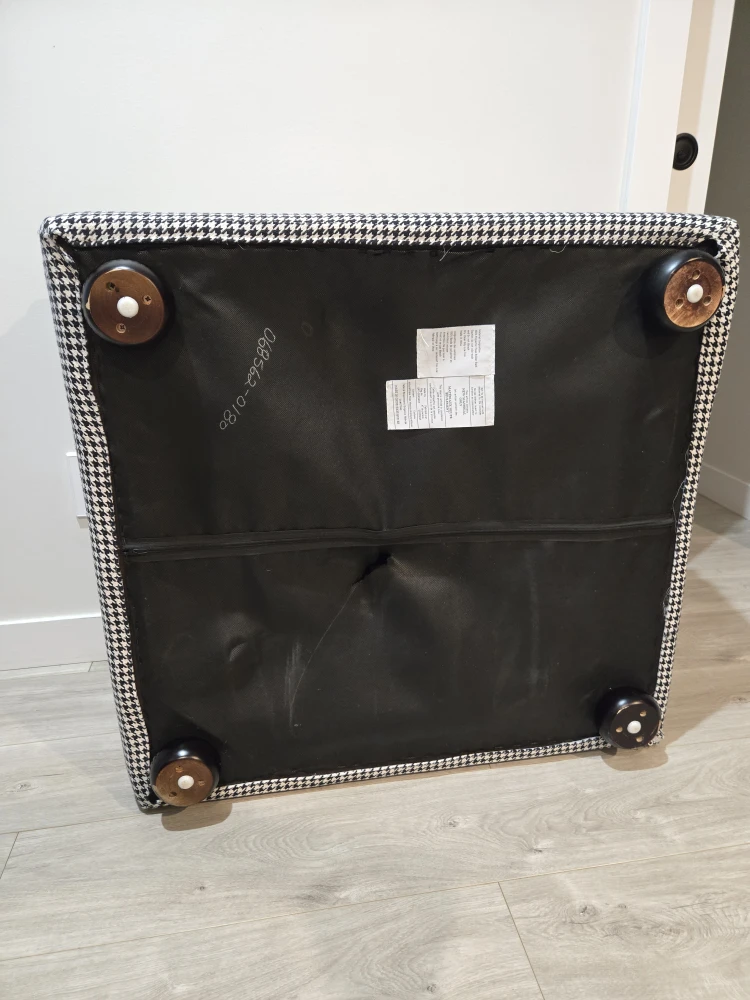 Houndstooth Ottoman - 37 x 30 x 14 inches - photo 2