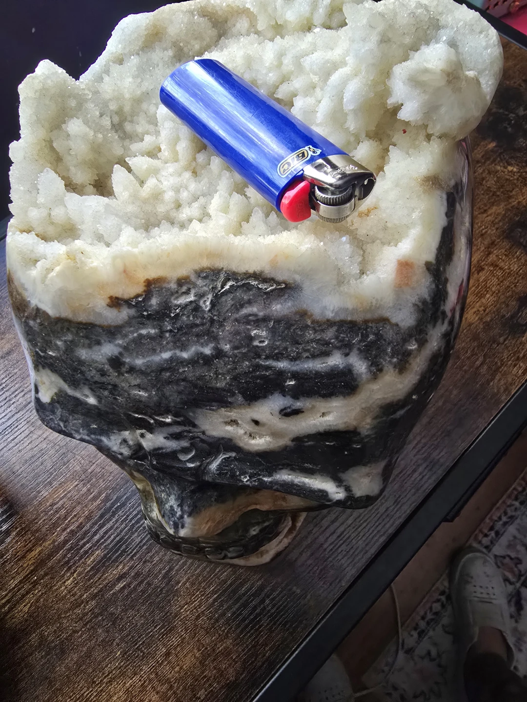 Crystal Banded Agate Skull - photo 2
