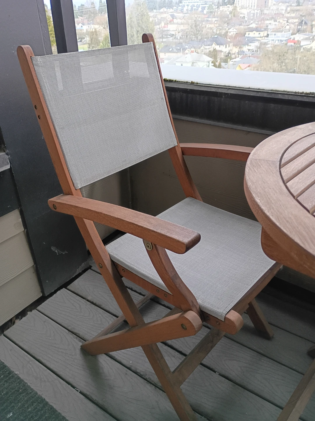 Wooden Patio Set - Folding Table & Chairs - photo 3