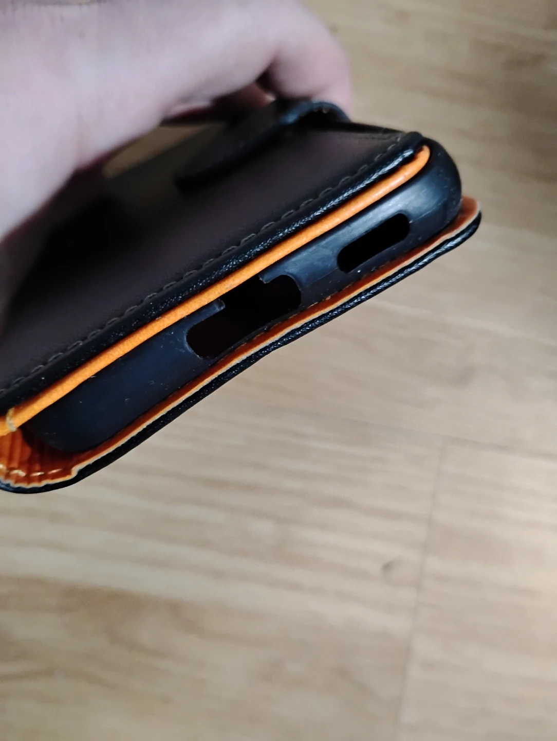 Black Wallet Flip Phone Case with Card Slots - photo 2