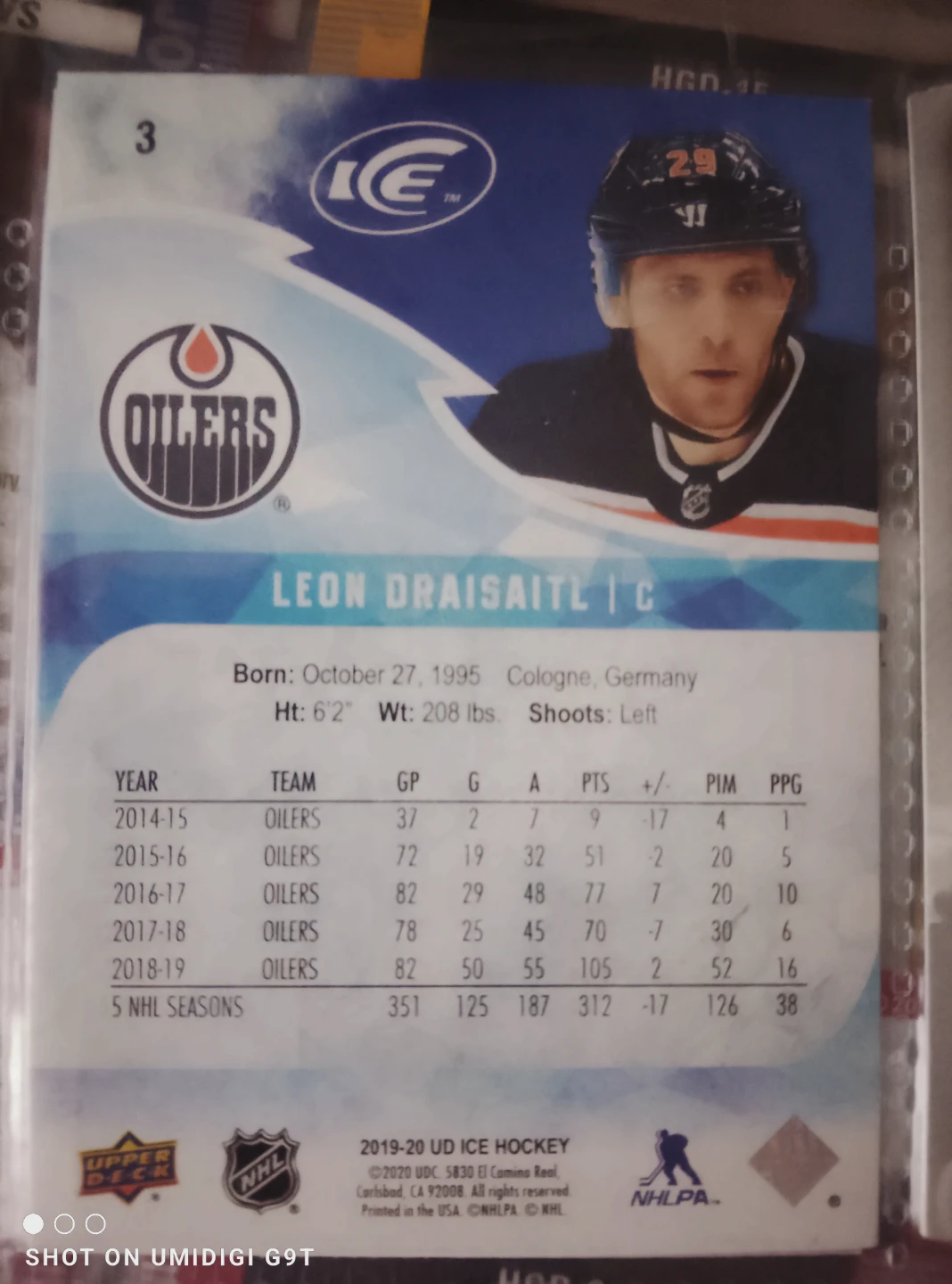 Leon Draisaitl Oilers Hockey Card - photo 2