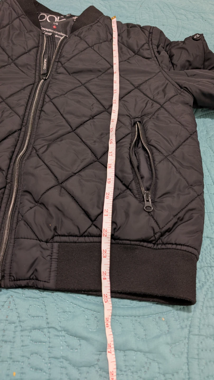 OOKPIK Black Quilted Bomber Jacket - Size L/G - photo 5