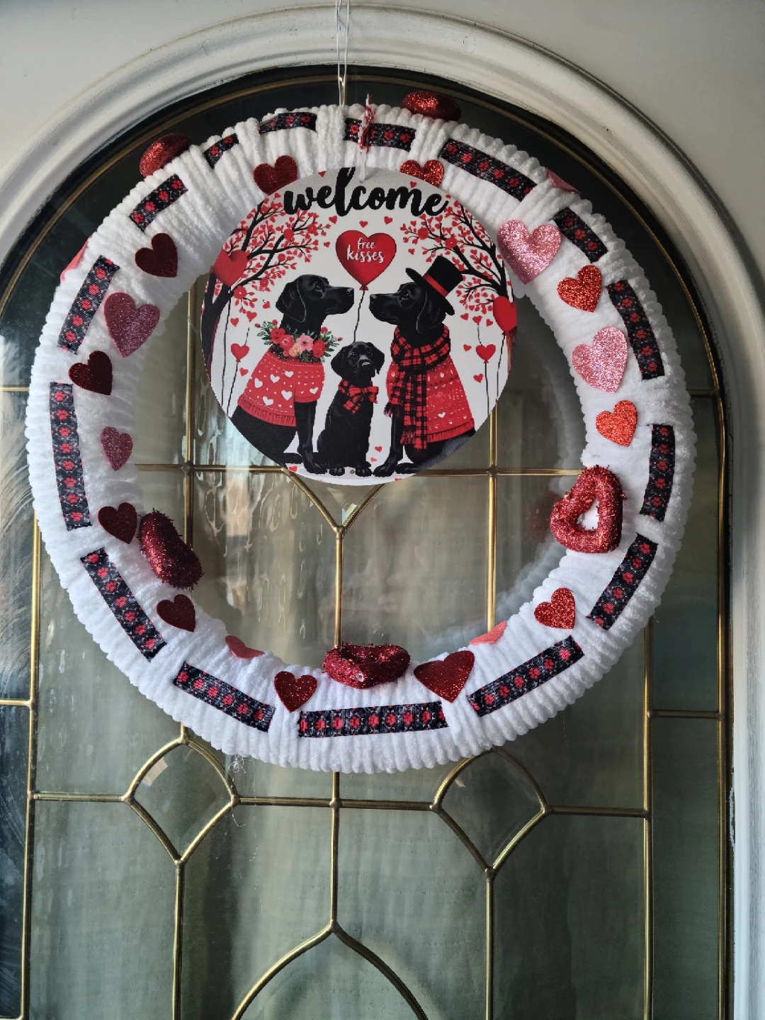 Valentine's Day Wreath with Dogs