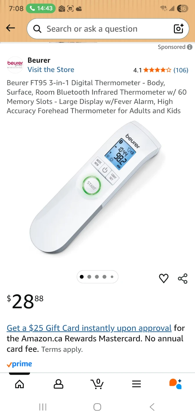 Beurer FT95 3-in-1 Digital Thermometer - photo 2