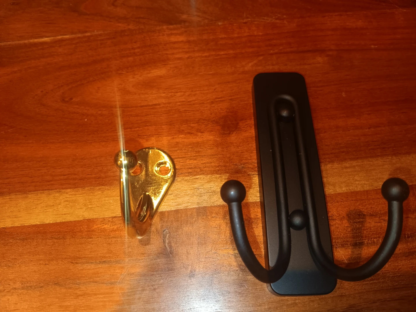 Coat Hooks - Black and Gold Single & Double