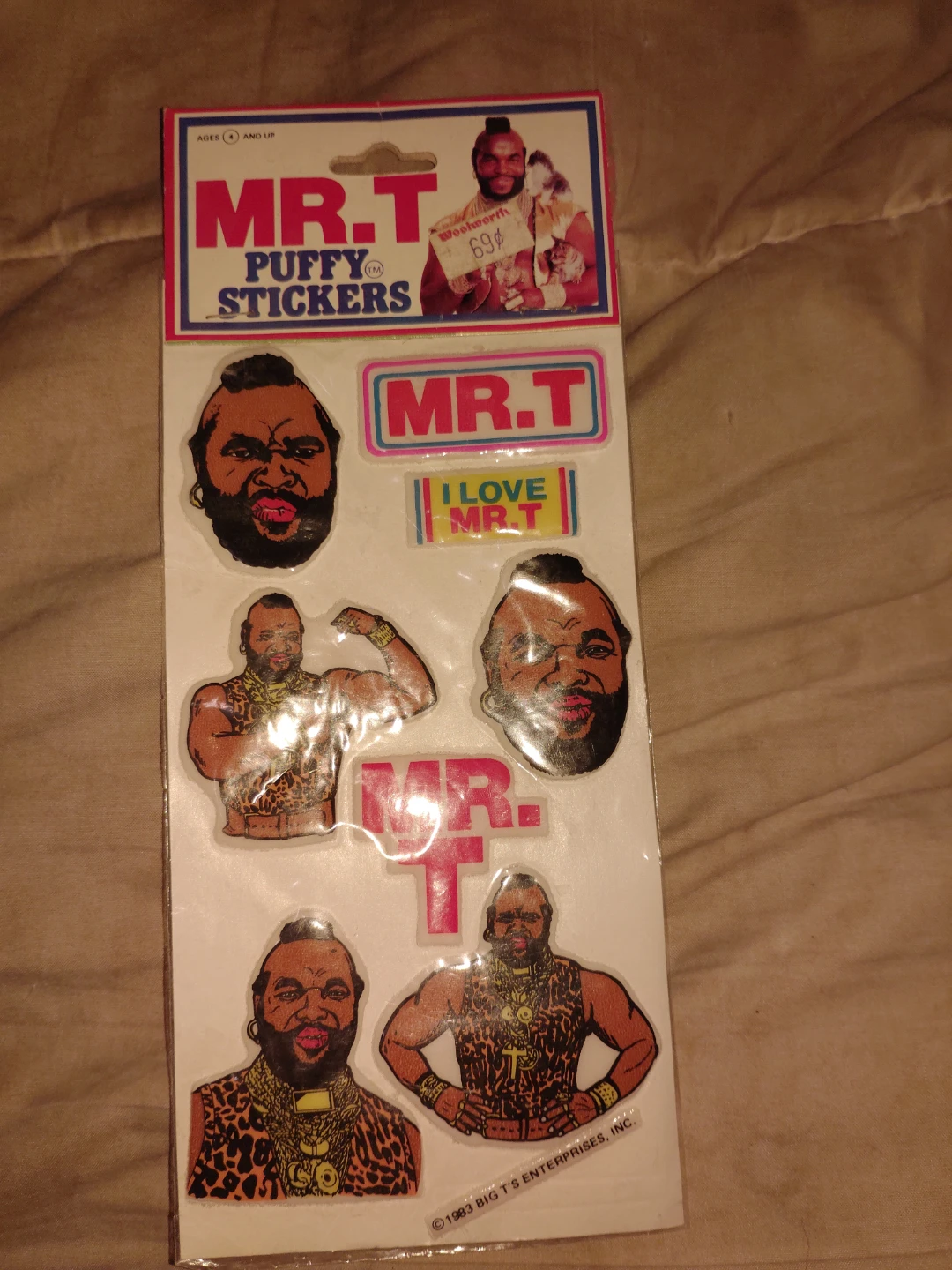 Mr. T Puffy Stickers - Vintage 1983
