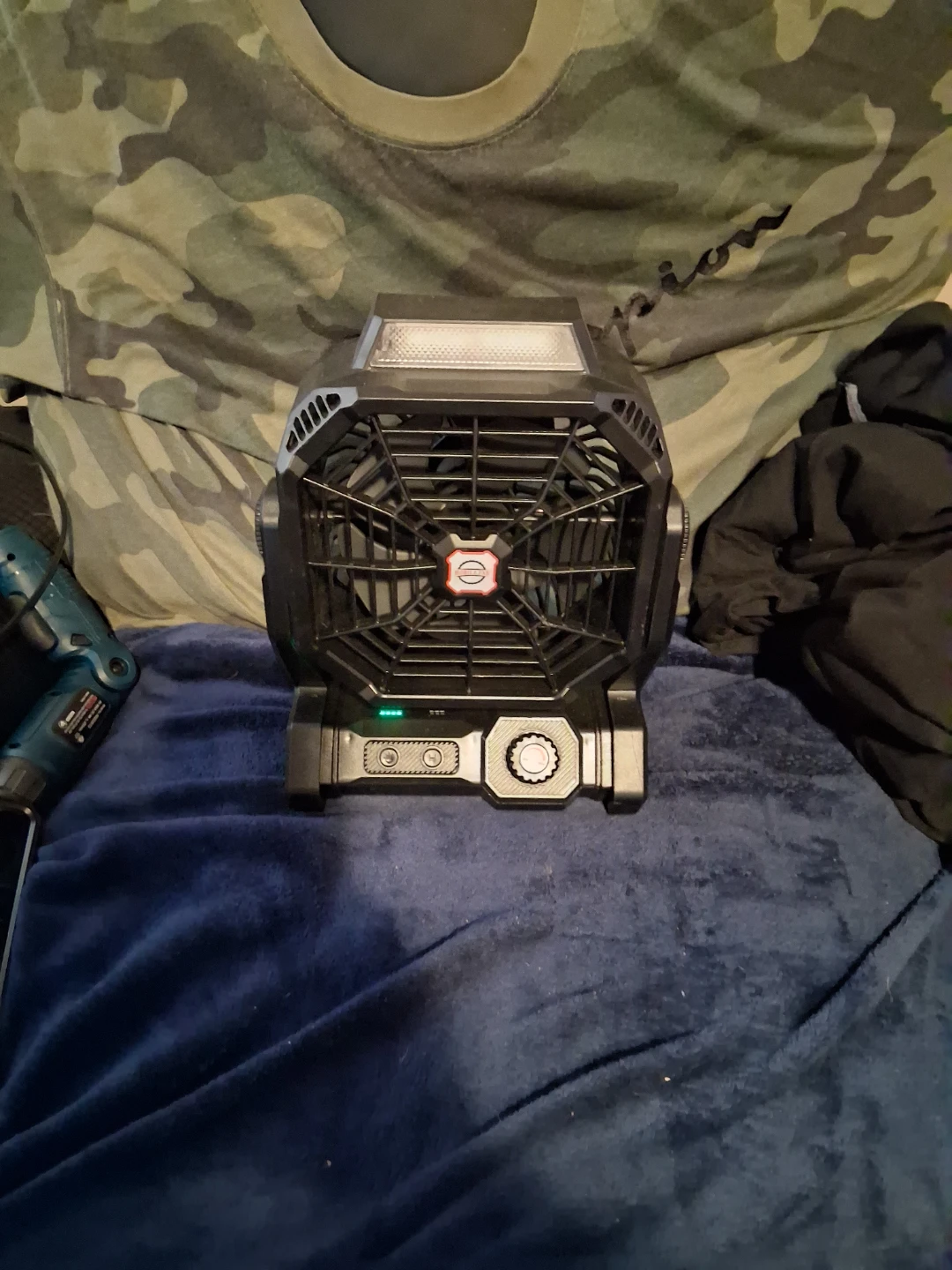 Portable Camping Fan with LED Light