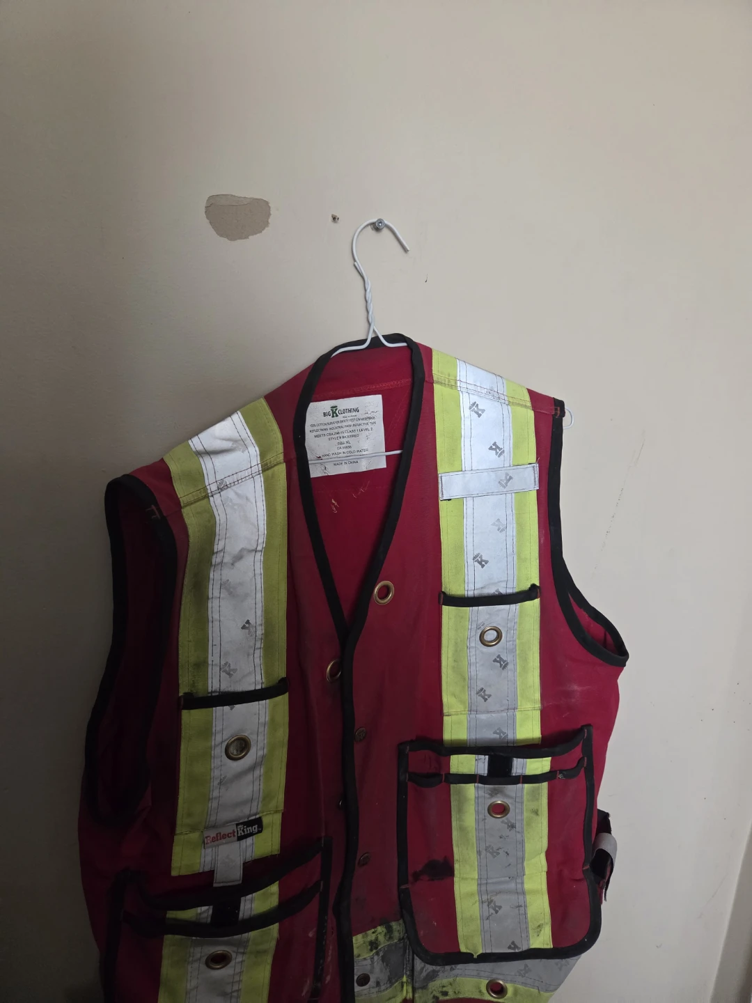 BIG K CLOTHING Surveyor Safety Vest XL Red
