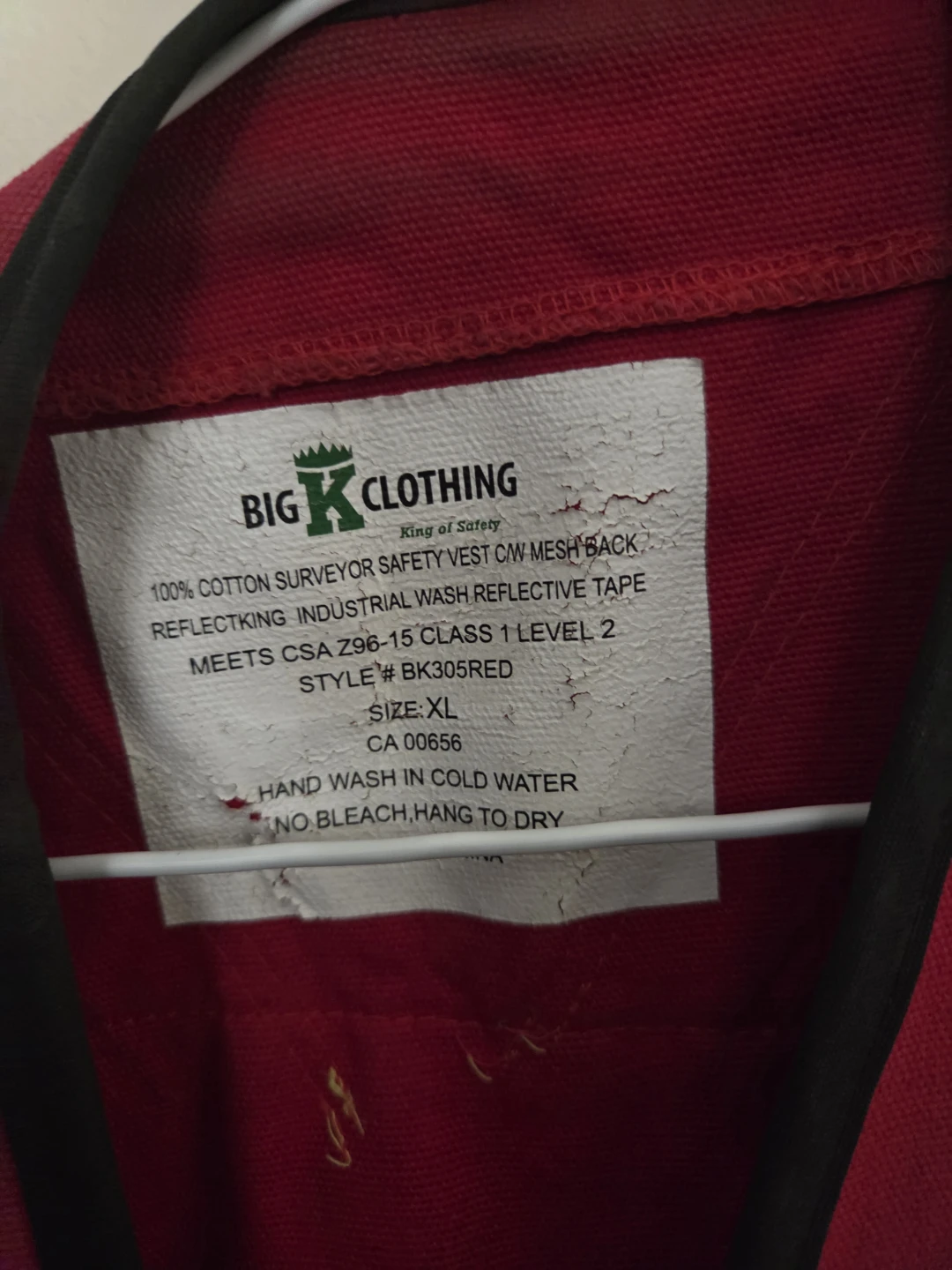 BIG K CLOTHING Surveyor Safety Vest XL Red - photo 2