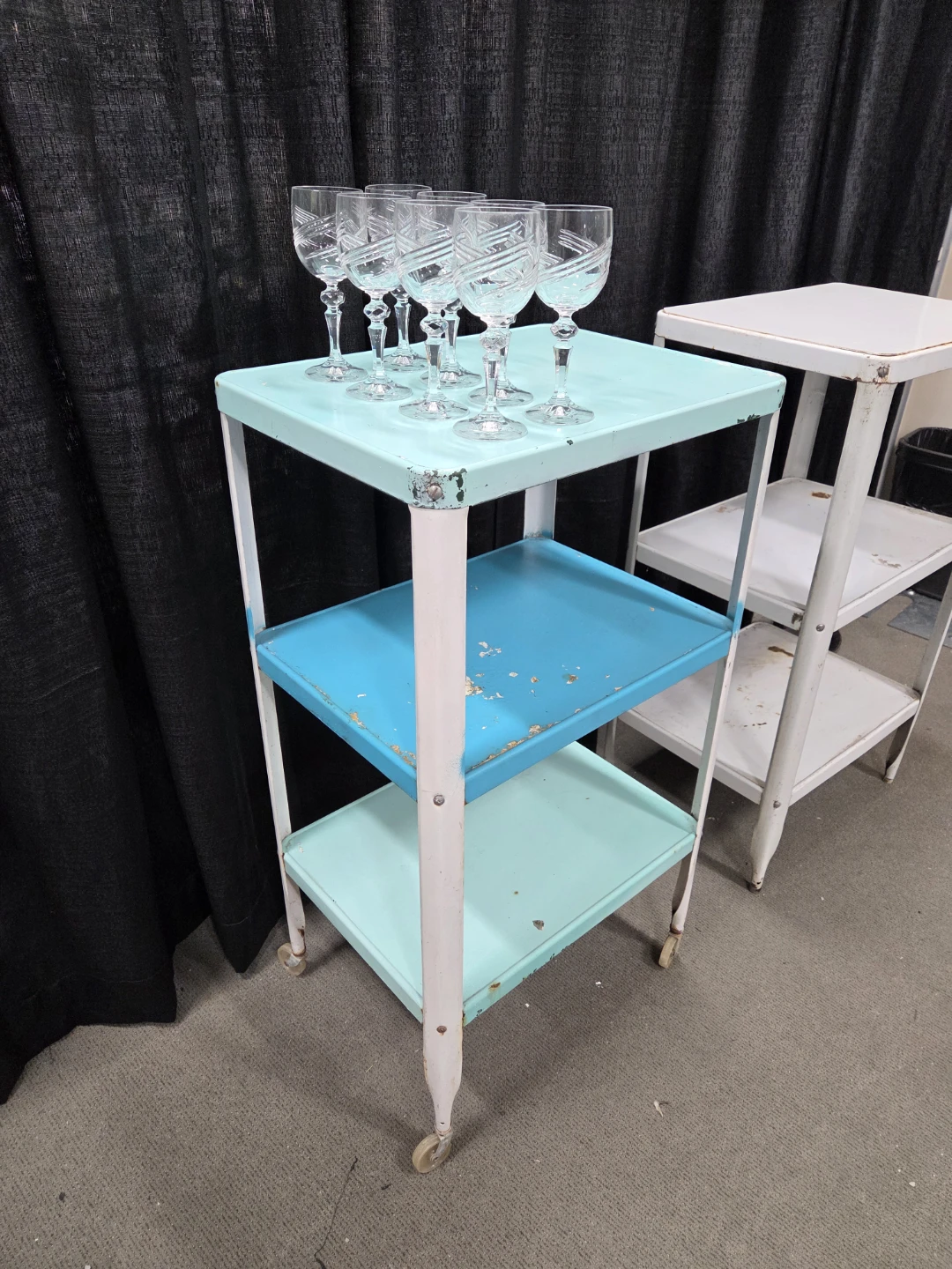 Vintage Metal Tiered Serving Cart - photo 3