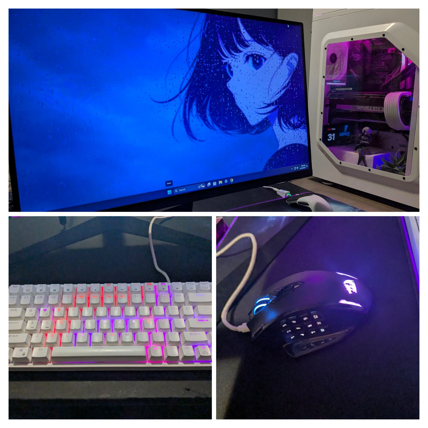 165hz 27" monitor, RK84 keyboard, Gaming Mouse