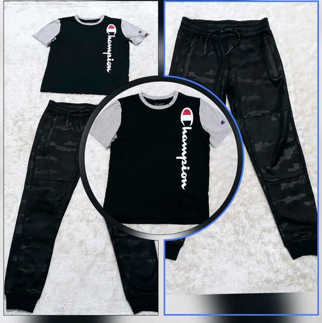 Champion T-shirt & Black Jogger