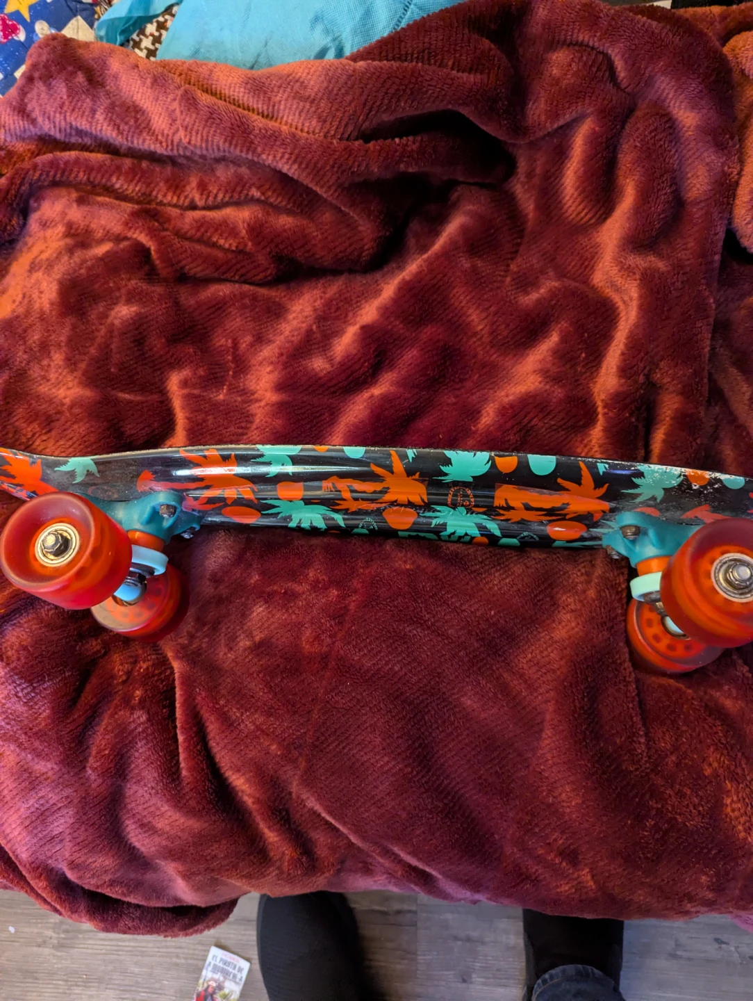 Penny Board Skateboard with Palm Tree Design