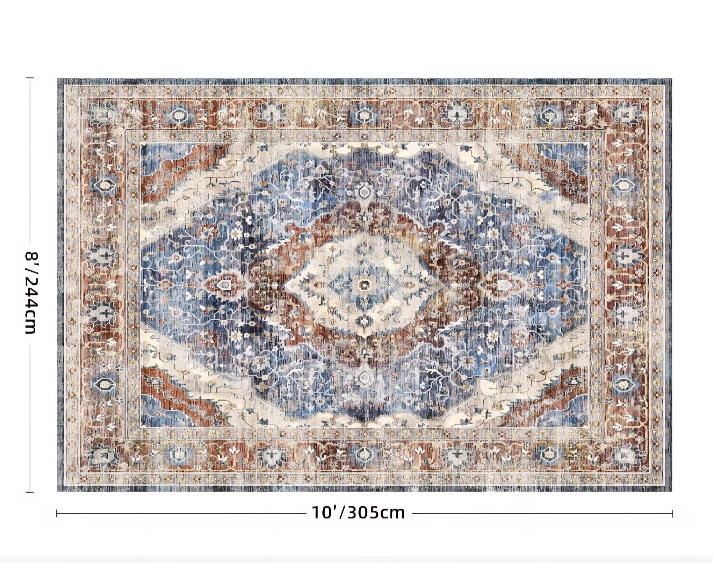 Area Rug 8' x 10' - Soft & Durable brand new - photo 4