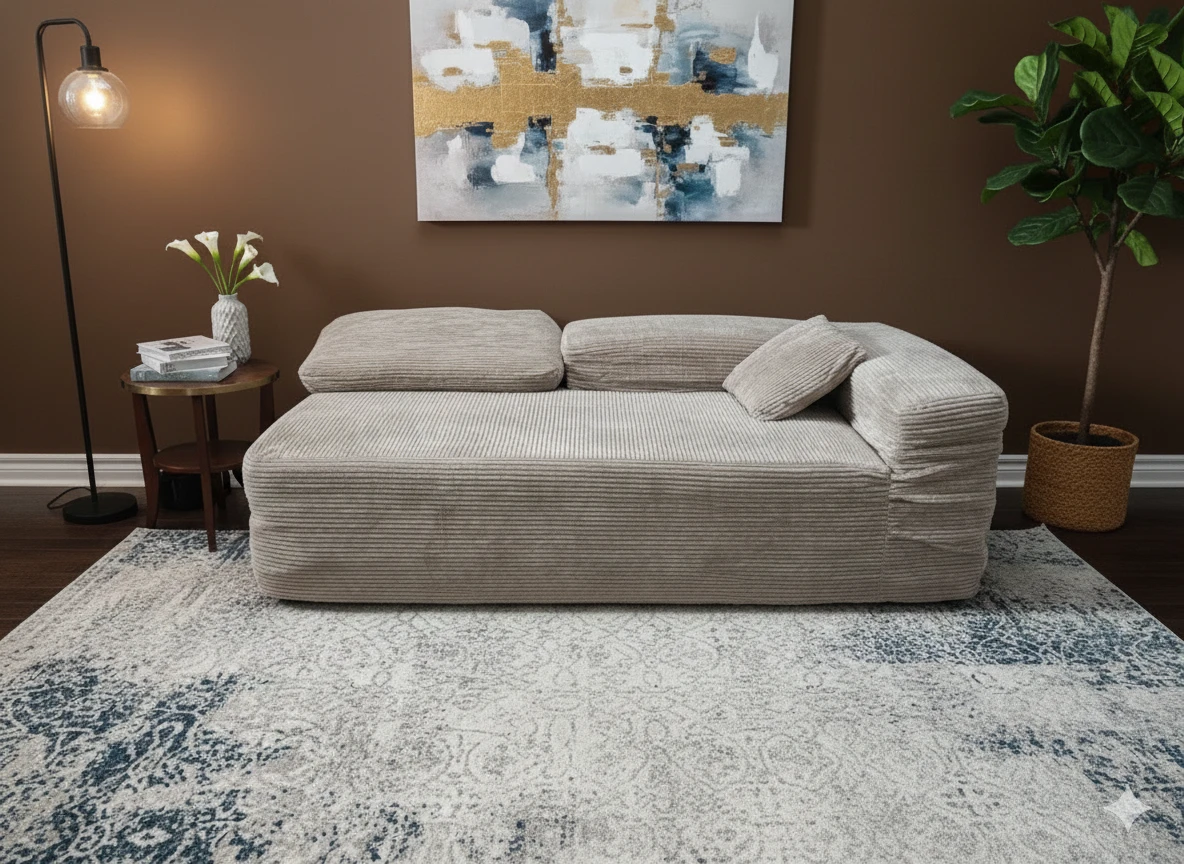 Corduroy Sectional Sofa - photo 3