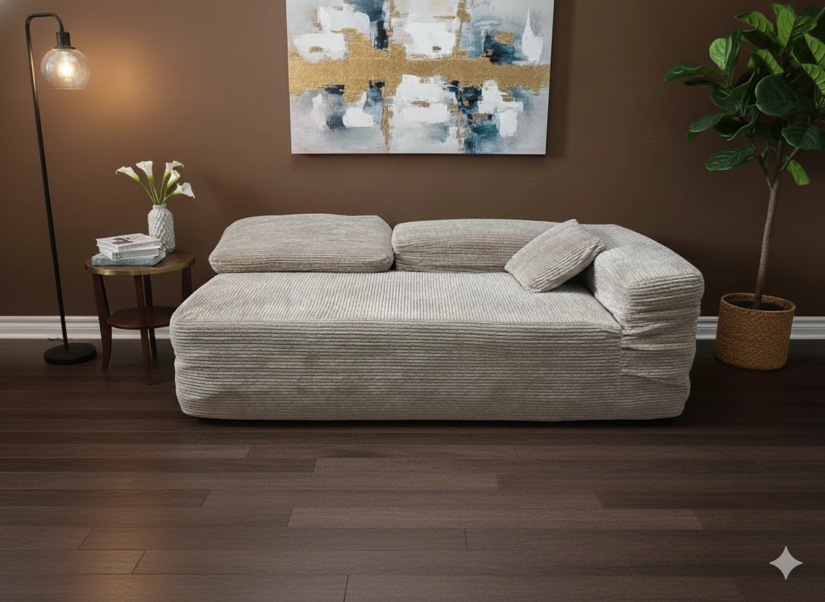Corduroy Sectional Sofa - photo 4