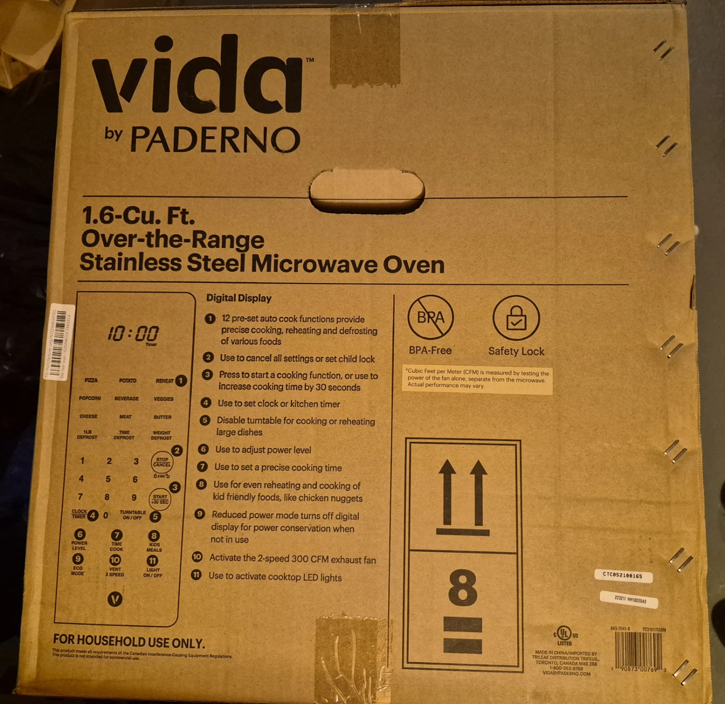 *NEW* Over-the-Range Microwave 1.6 cu ft Vida by Paderno - photo 3