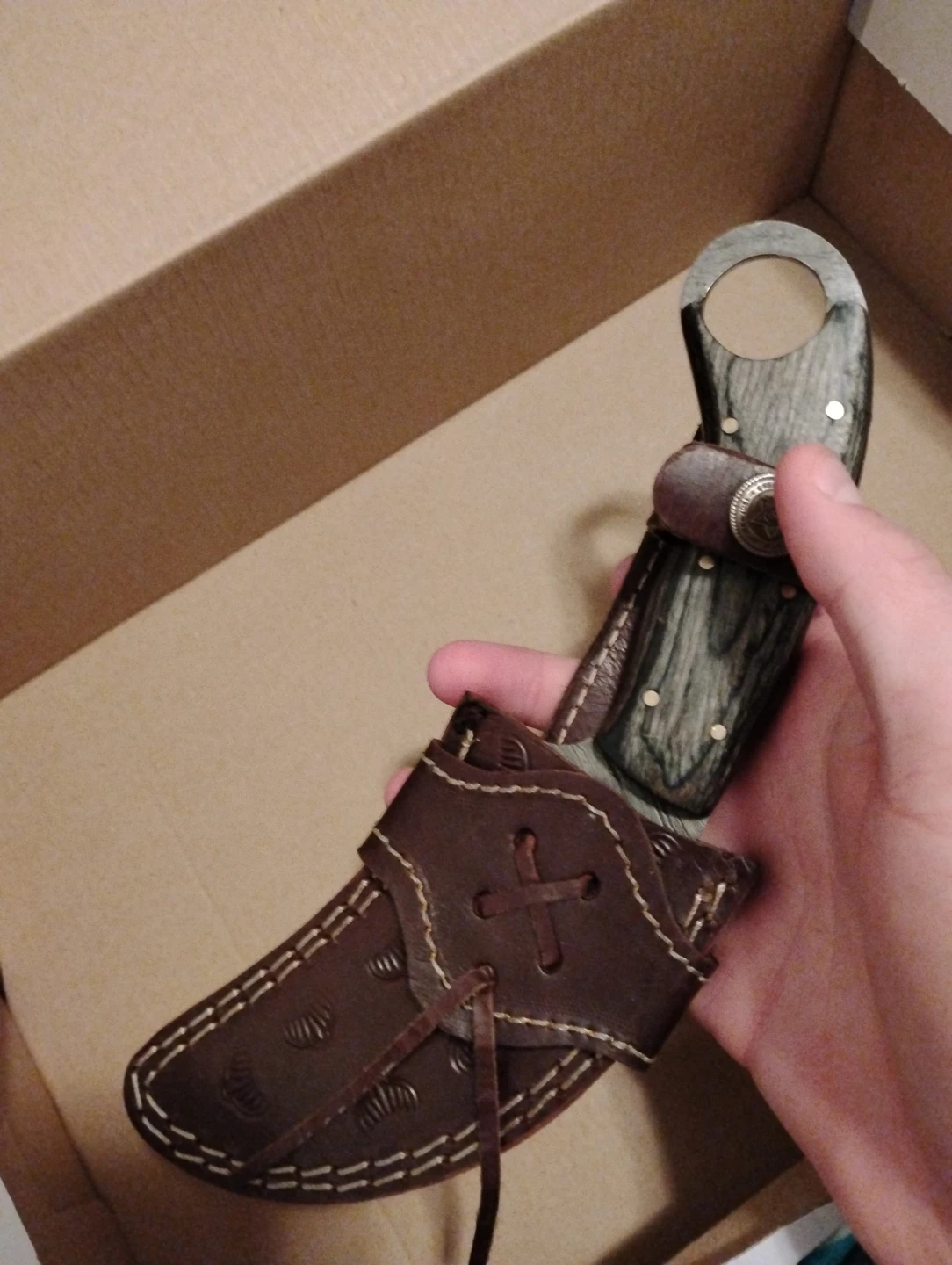 Curved Karambit Knife with Sheath - photo 2