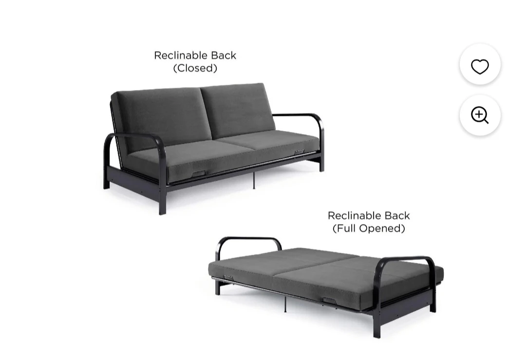 Mainstays Metal Arm Futon (Sofa Cum Bed) -New - photo 2