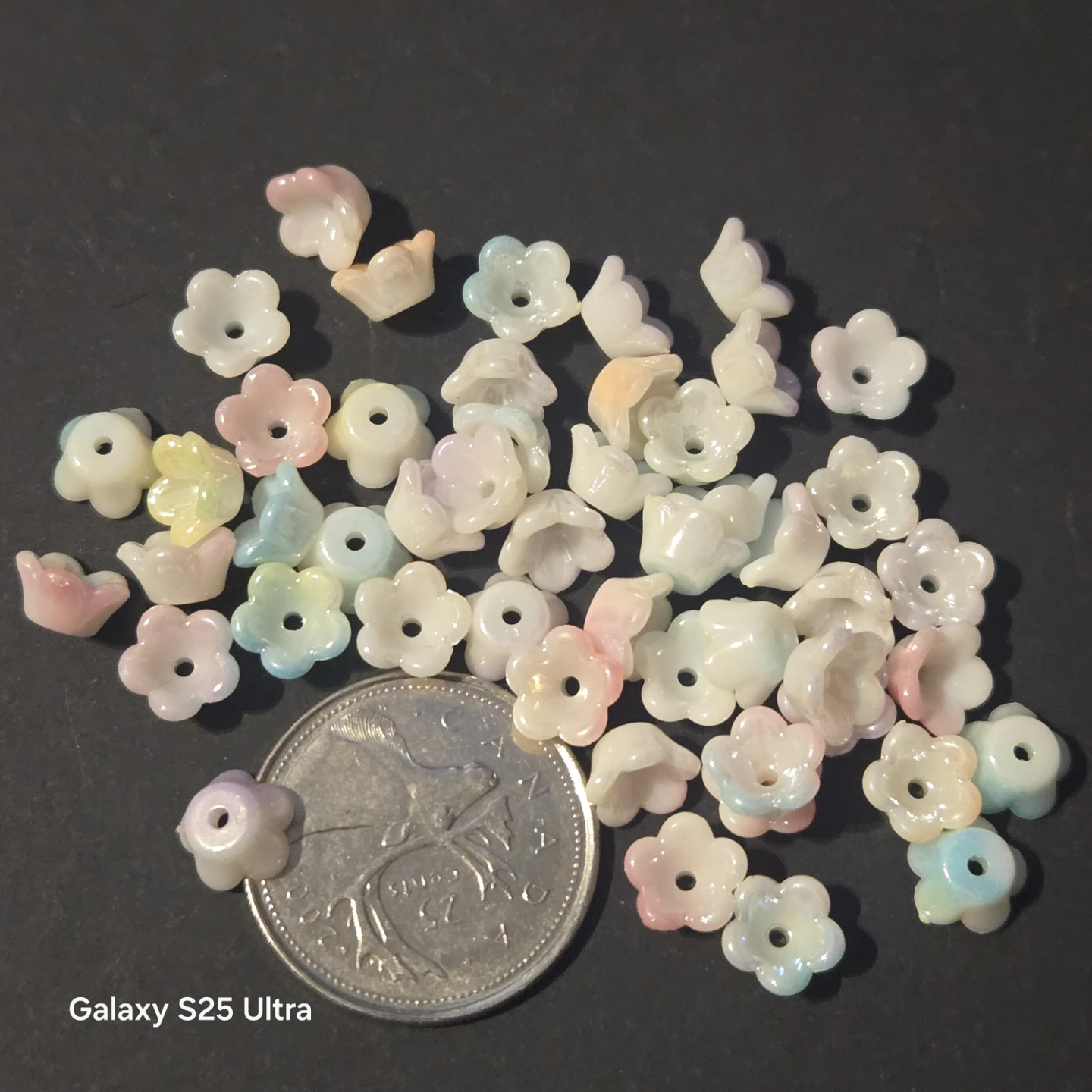 Flower Beads for Crafts - Pastel Mix
