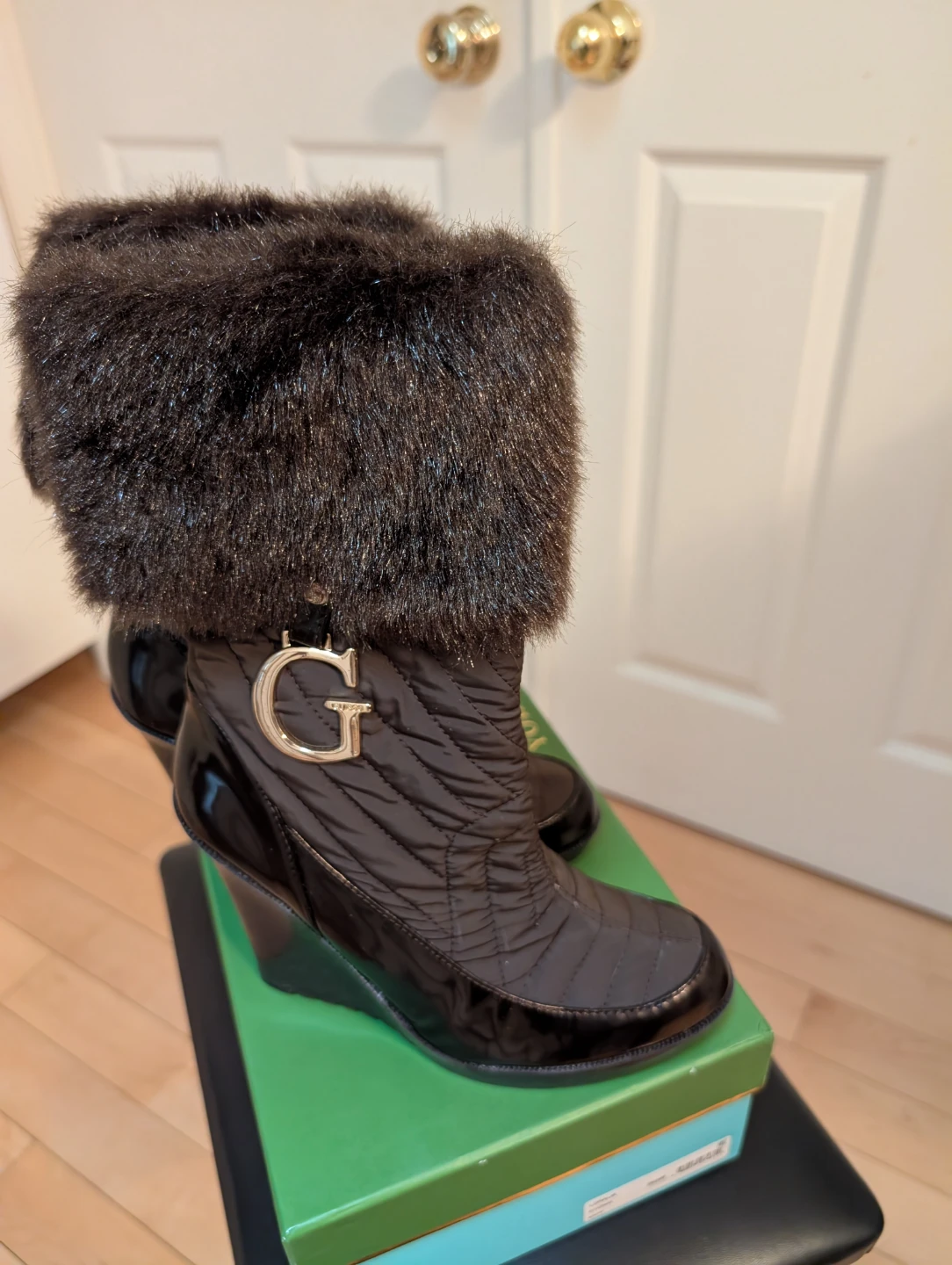 Guess BrownWedge Winter Boots Size 7