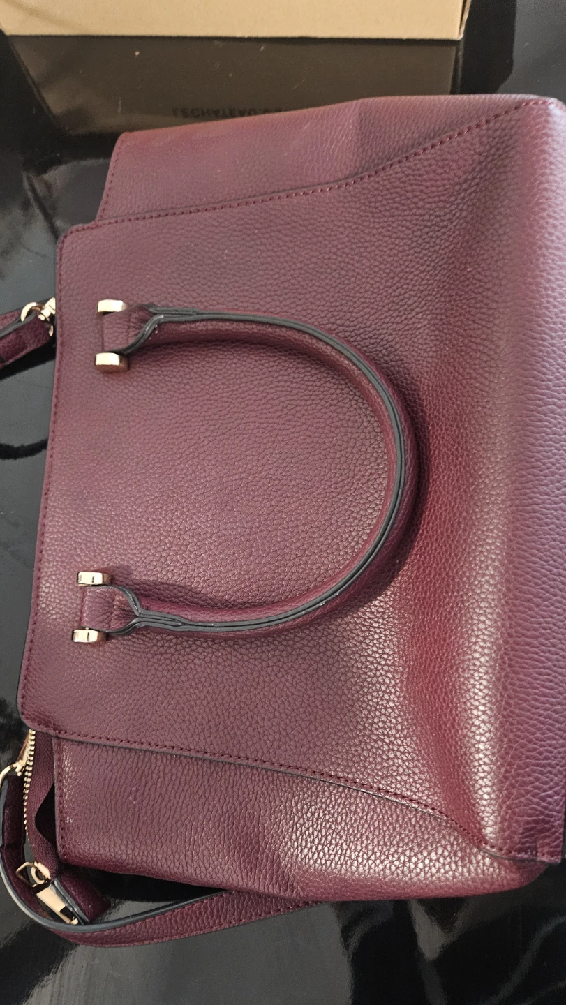 Le Chateau Burgundy Handbag