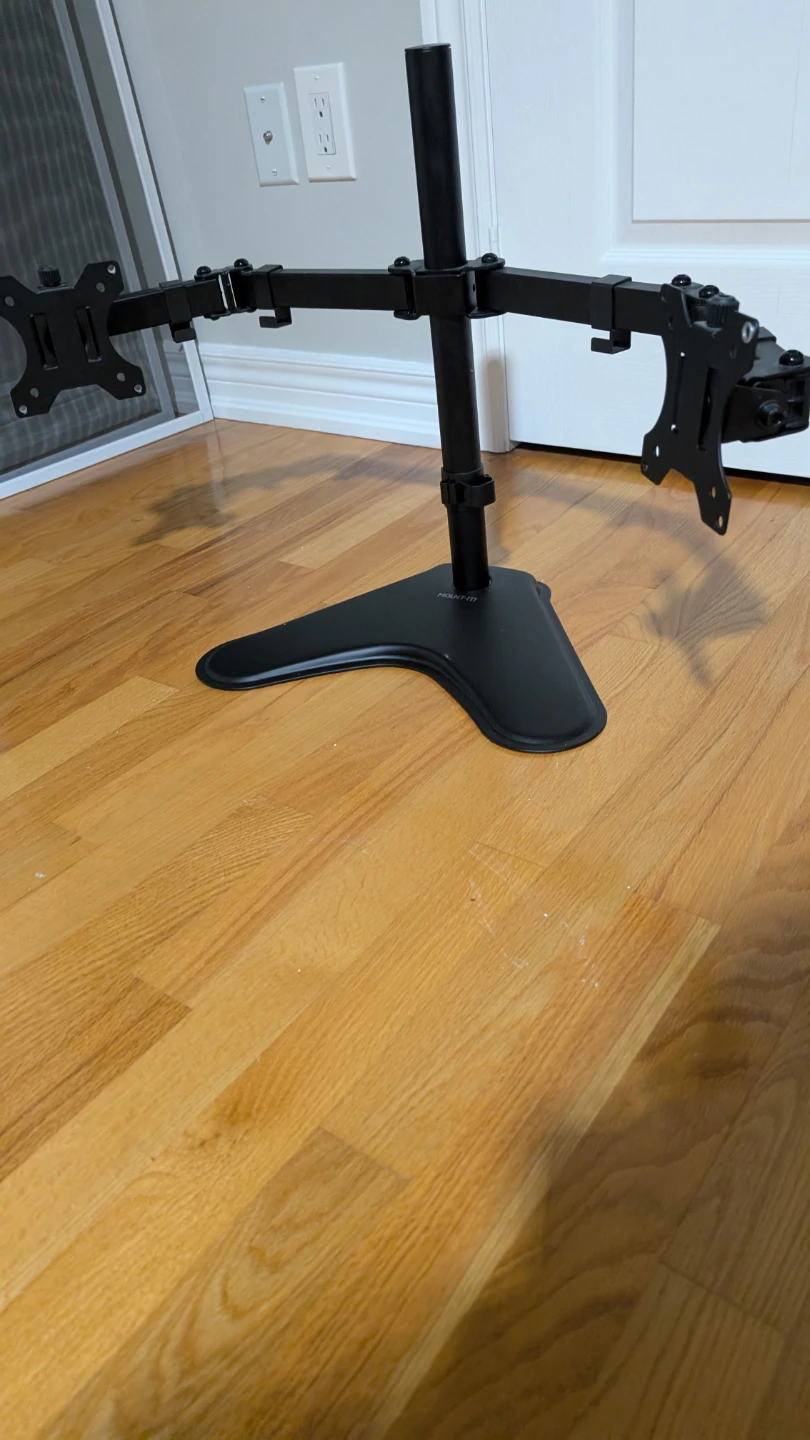 Desk dual monitor holder