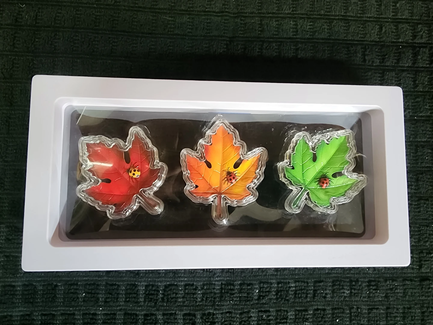 Maple Leaf Pins with Ladybugs