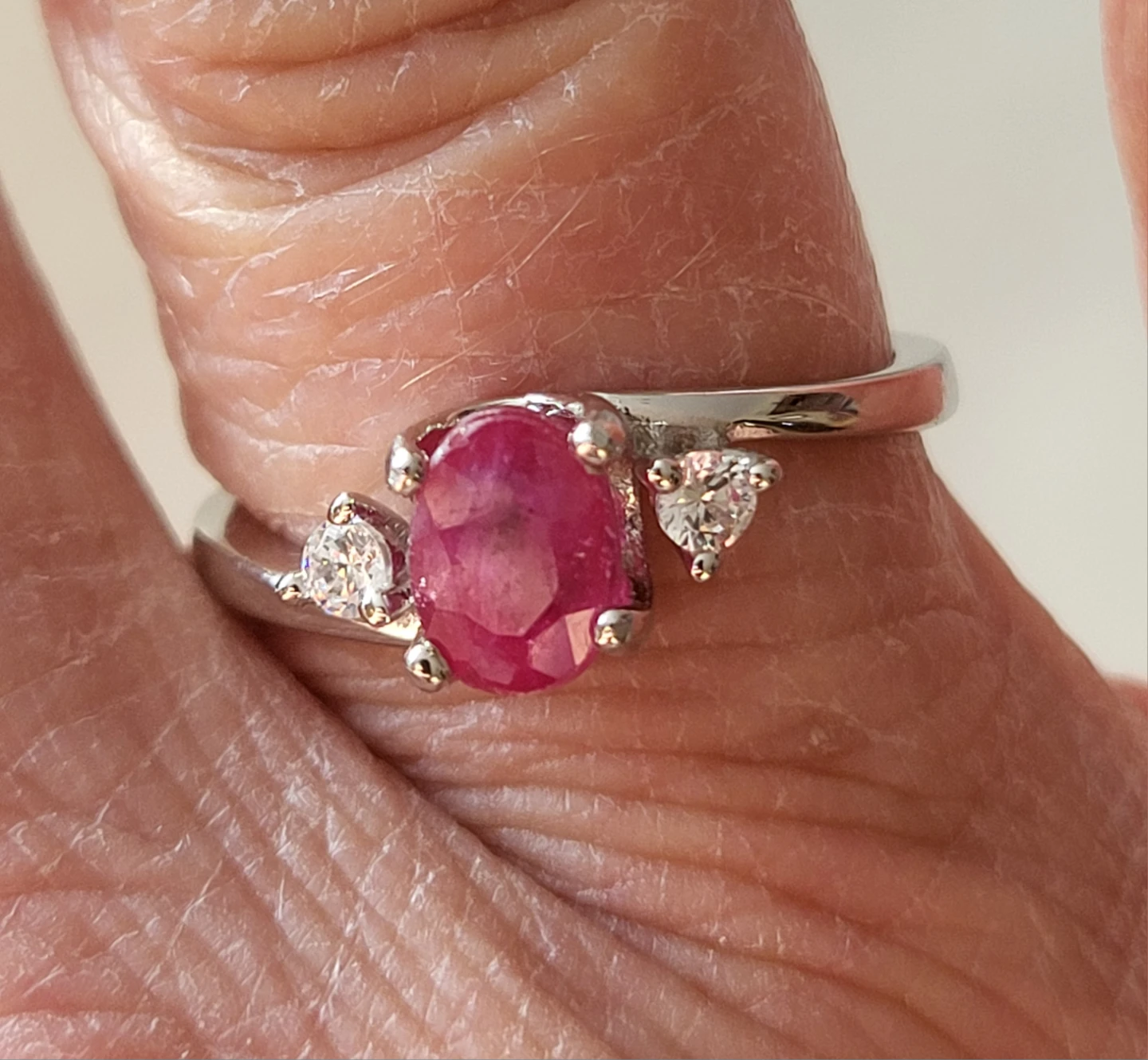 Sterling Silver Ruby and Stone Ring - photo 5