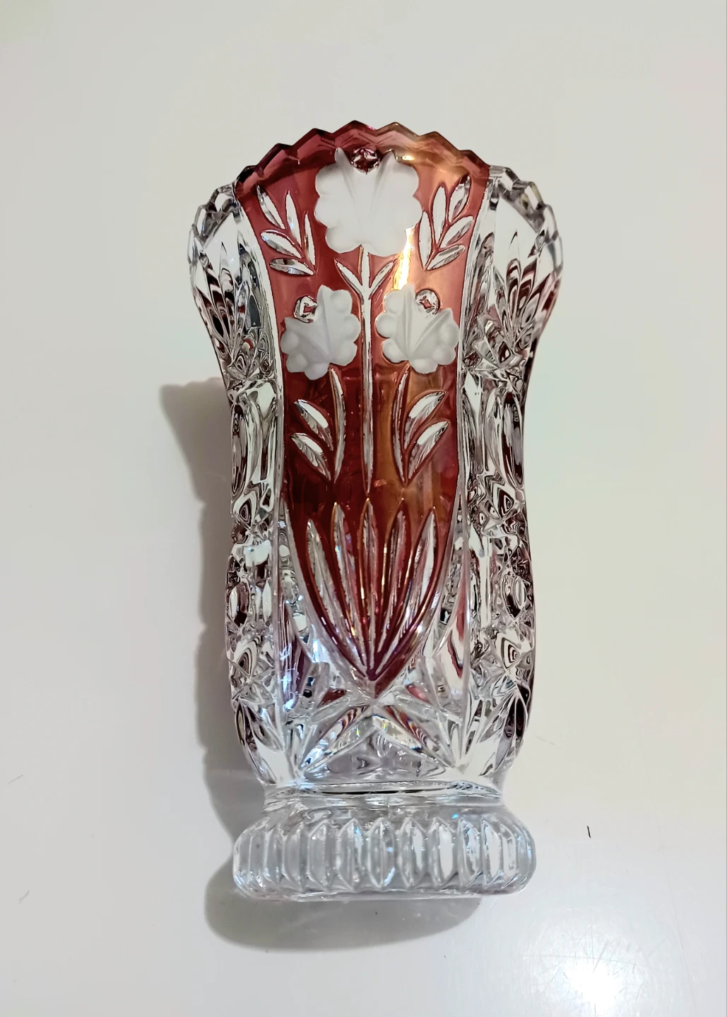 Vtg German Anna Hutte Bleikristall Crystal Vase - photo 4