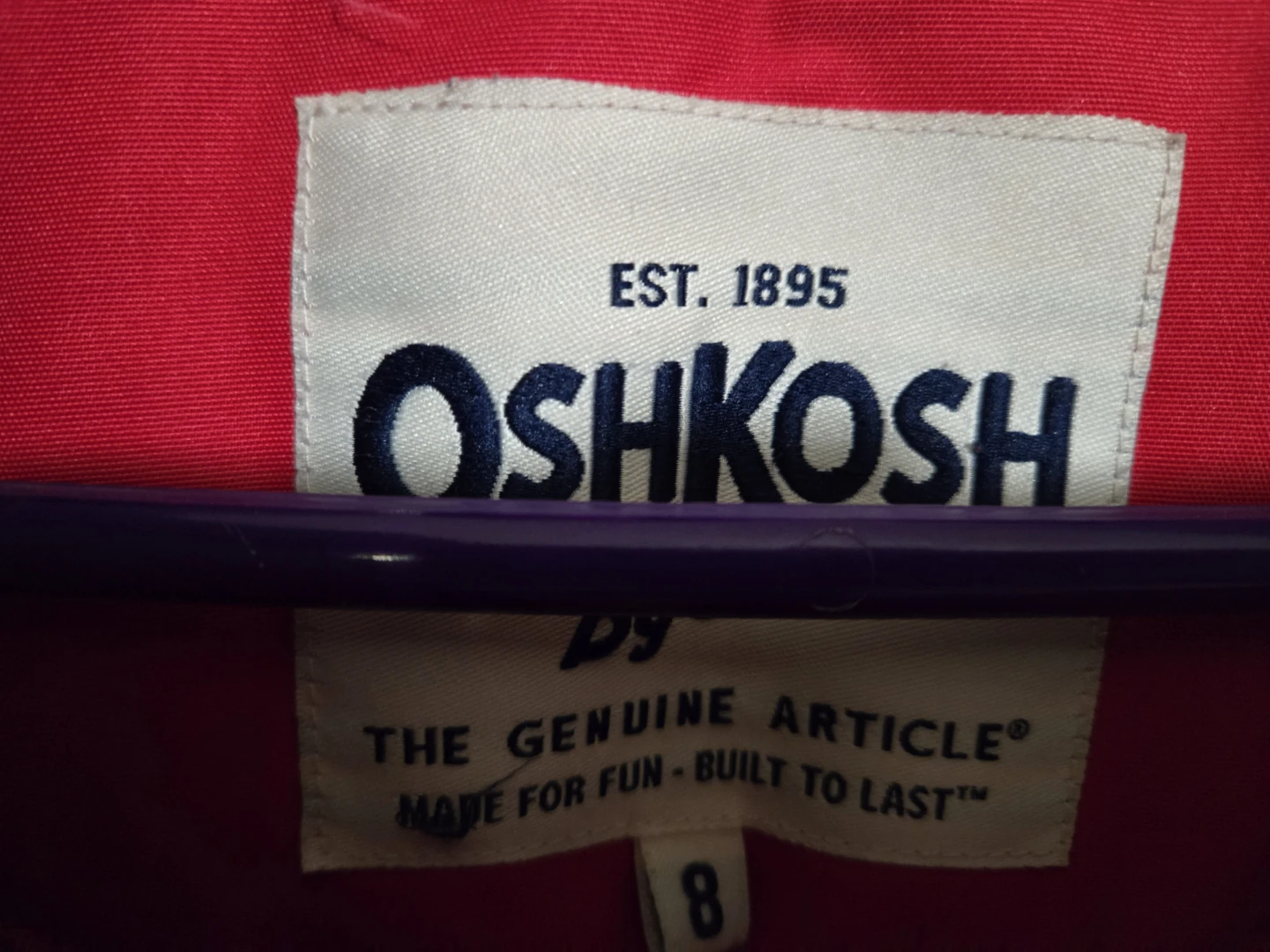 OshKosh Red Winter Coat Size 8 - photo 3