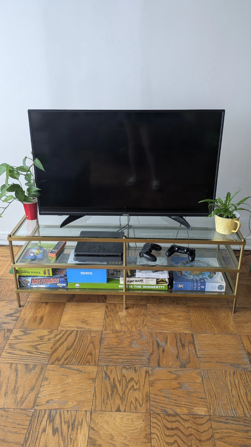 Gold & Glass TV Stand